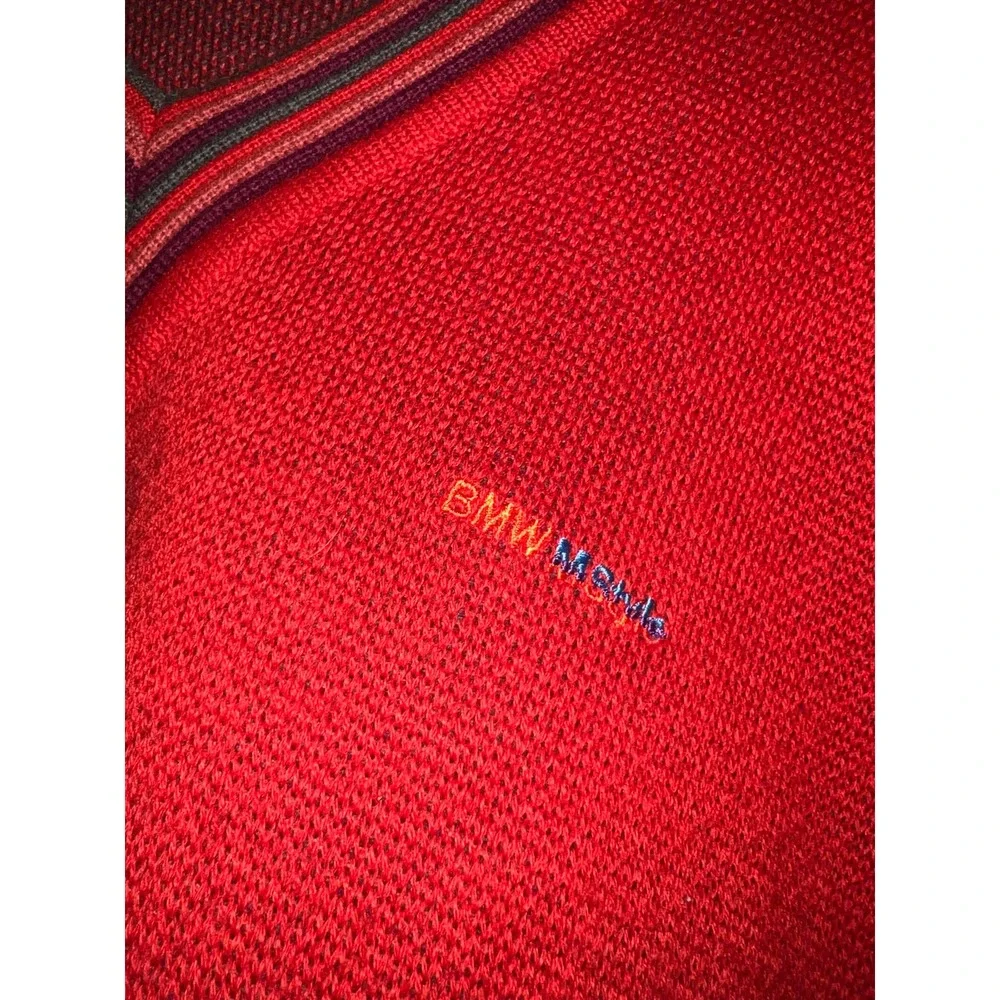 bmw m style wool vintage sweater size large - Picture 2 of 3